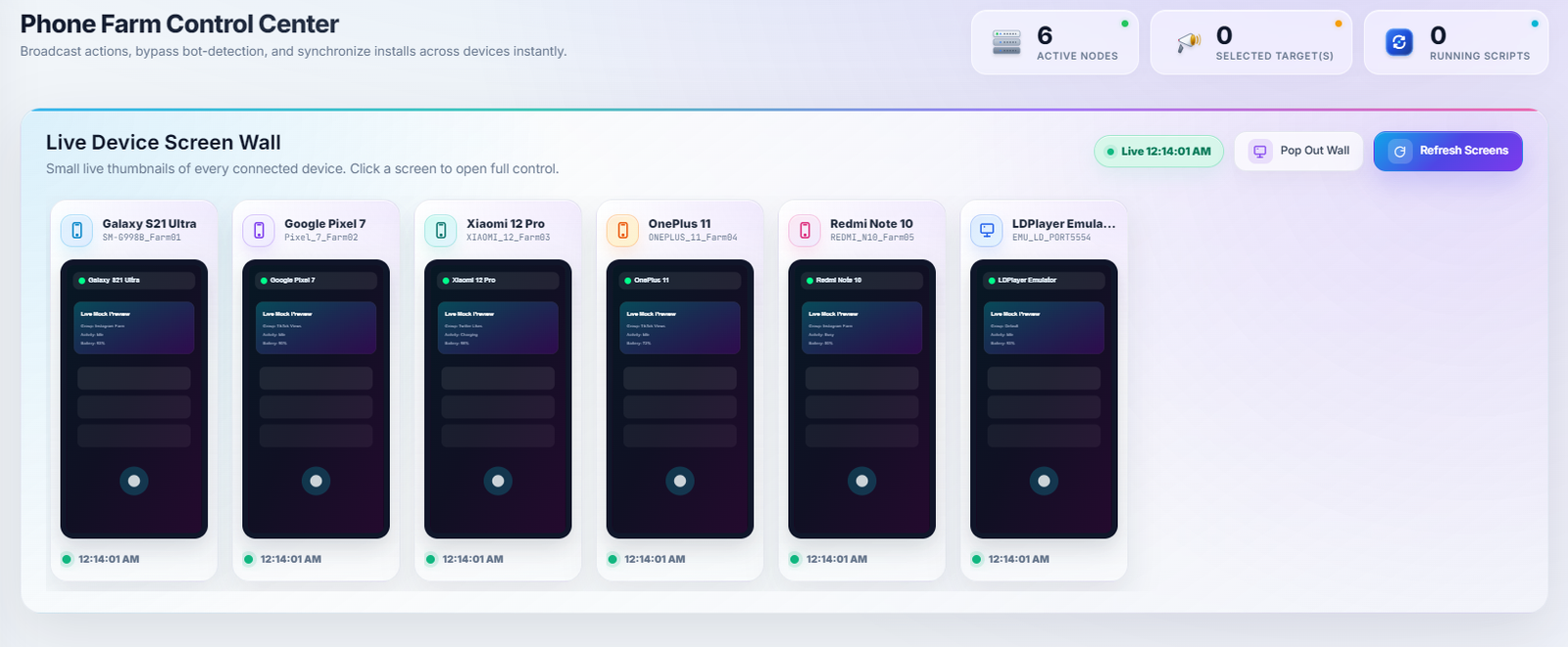 Live Phone Screen Wall